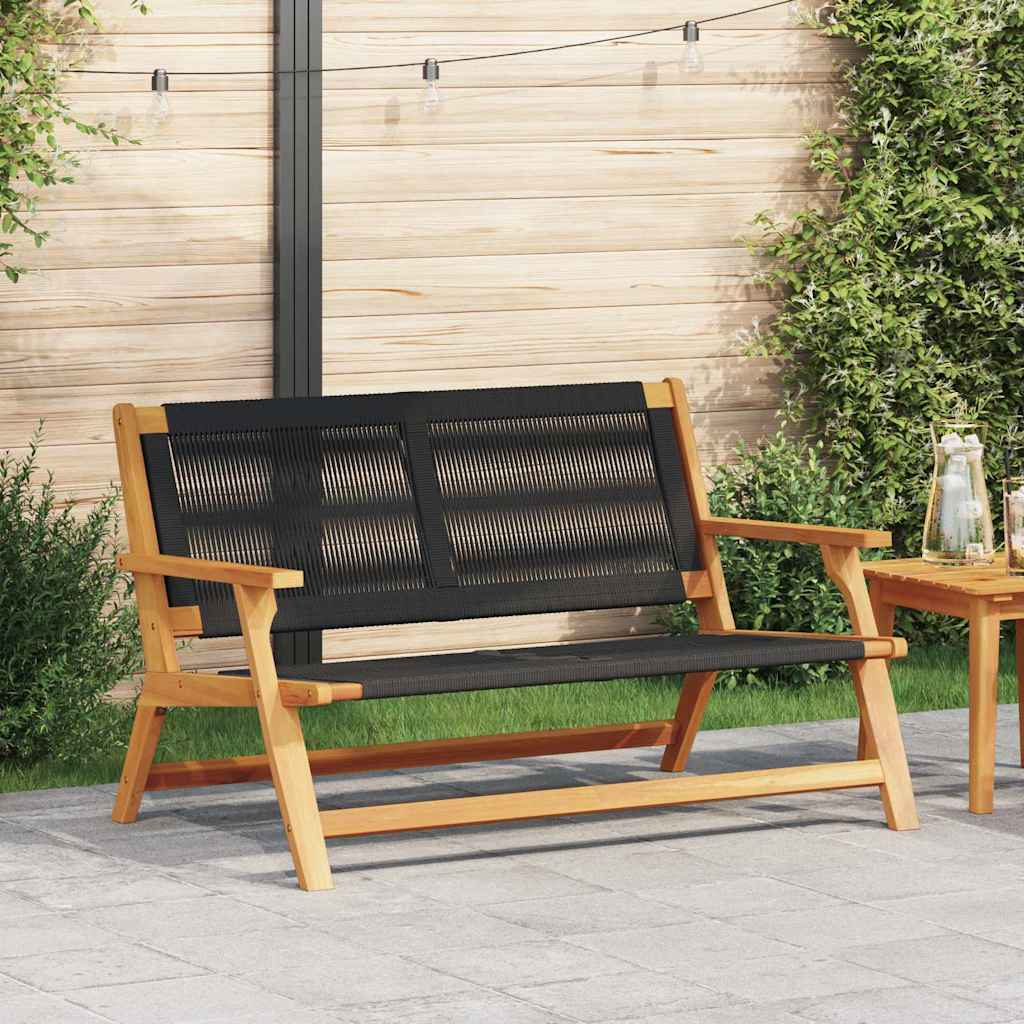 Garden Furniture Black 78 x 122 x 73cm Solid Acacia wood